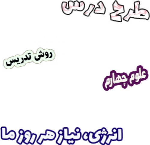 طرح درس و روش تدریس علوم چهارم، درس3: انرژی، نیاز هر روز ما