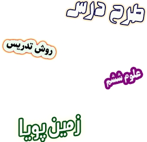 طرح درس و روش تدریس علوم ششم، درس5: زمین پویا